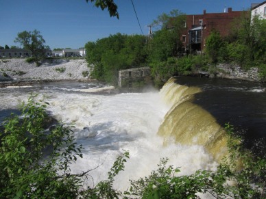The falls at Middlebury: The Otter Creek was high yesterday.