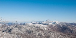 A view of Camel's Hump from the Mad River single chair.