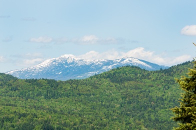 Snow on Mt. Mansfield yesterday afternoon as viewed from Pond Road in Richmond.