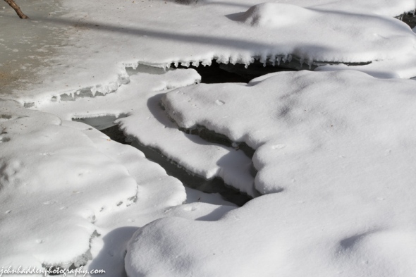 Layers of ice on Fargo Brook